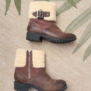 Cozy Shearling Lined Brown Winter Boots